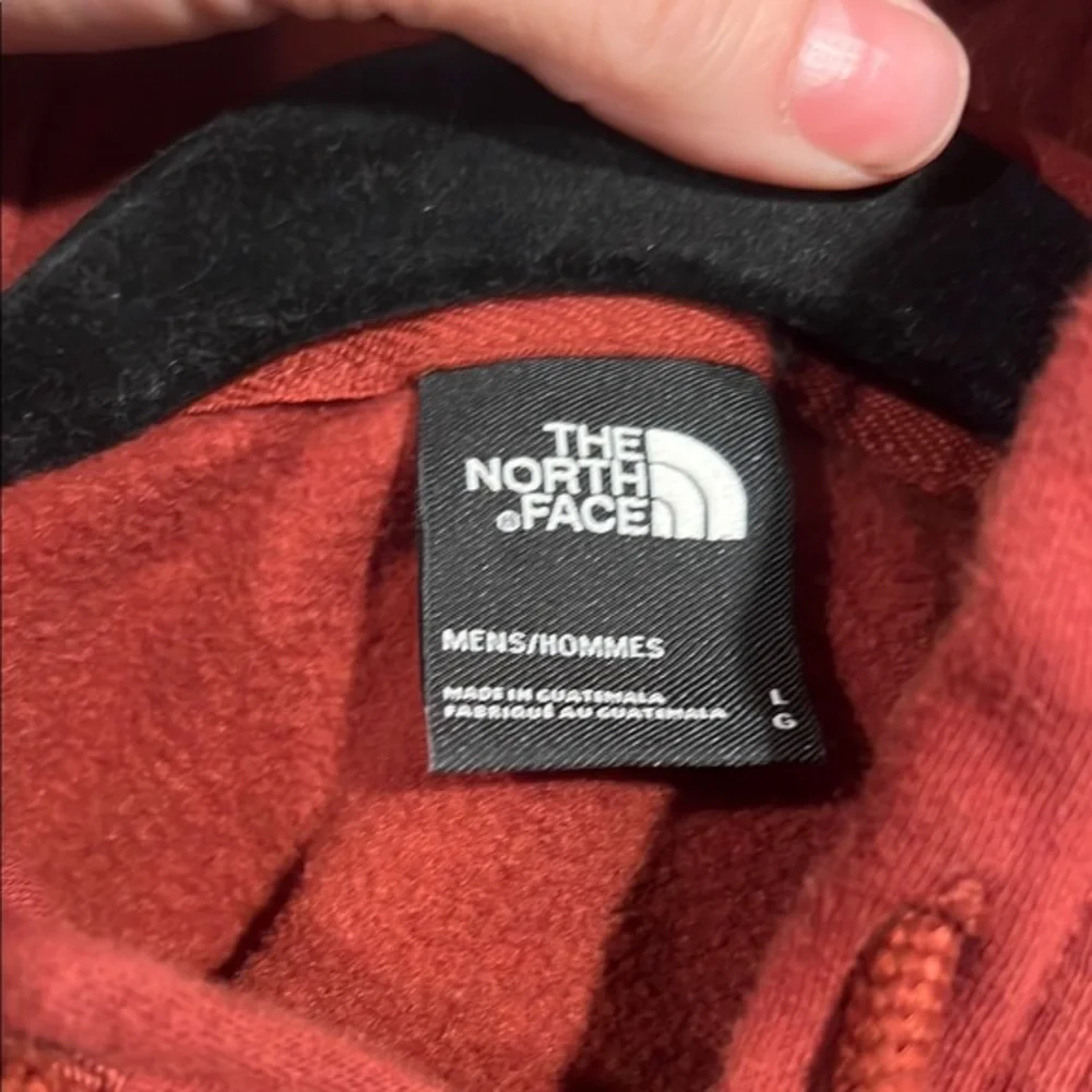 The North Face Red Sweatshirt Hoodie with‎ Graphic Design large